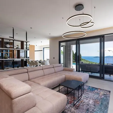 Villa Blue Sunset - Stunning Sea View Luxury With Private Heated Pool Brsečine
